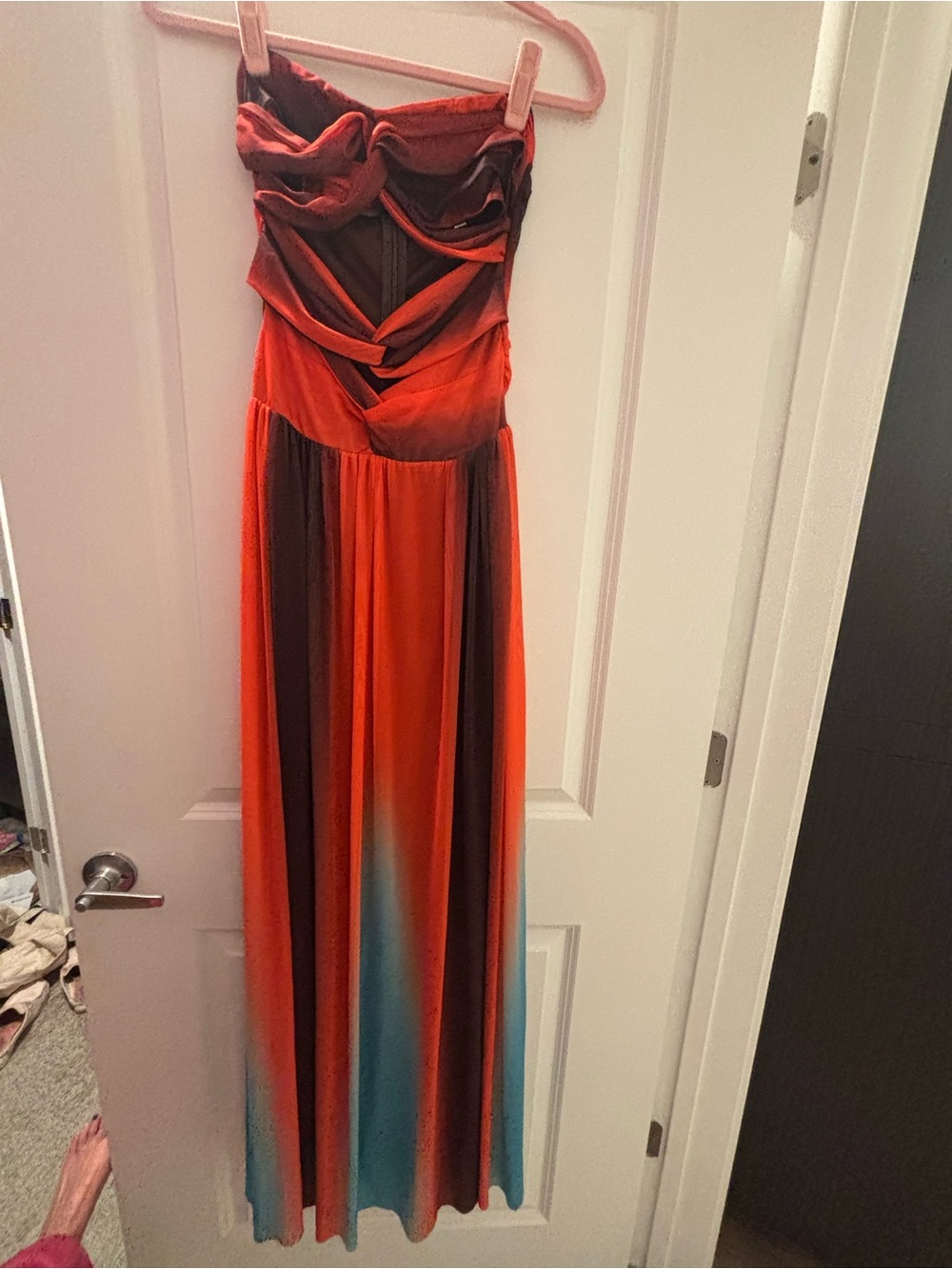 Multicolor Cut-Out Gown - Picture 5 of 8